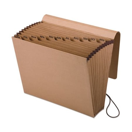 Tops Business Forms Pendaflex, KRAFT INDEXED EXPANDING FILE, 12 SECTIONS, 1/12-CUT TAB, LETTER SIZE, BROWN K17MOX